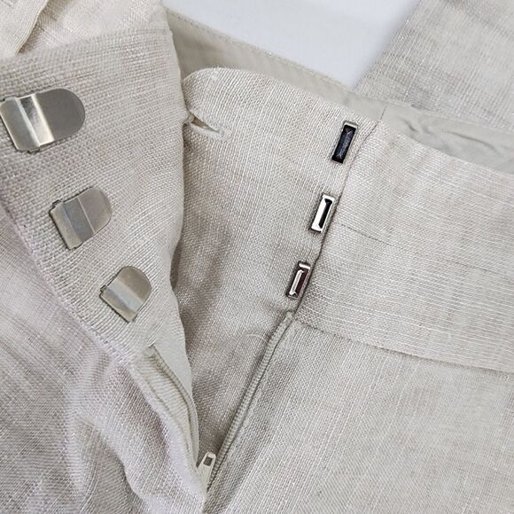 The Limited Womens Dress Pants Size 14 Cassidy Fit Slim Bootcut Linen Metallic - Picture 6 of 10